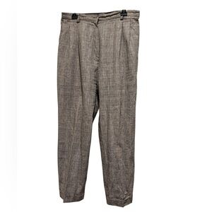 Linen & Cotton Plaid Trousers